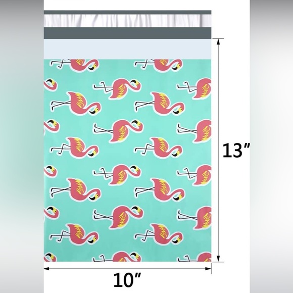 🎉LAST SET🦩 20 Designer Flamingo Poly Mailers- 10 x 13 inch - Picture 3 of 6